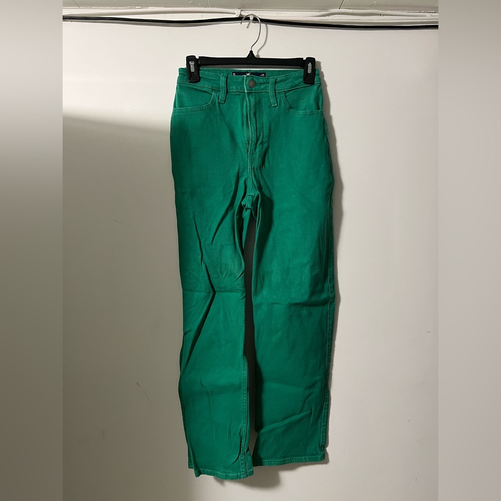 Hollister Women’s  Green high rise dad jeans